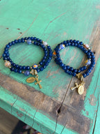 Rosary Wrap Bracelet with Gold Accents