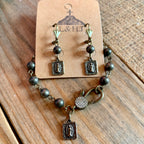 Pyrite OLG Clasp Necklace Set