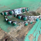 Sterling Silver Green Cuff