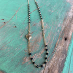 Sterling Silver Sacred Heart Rosary Inspired Necklace and Bracelet