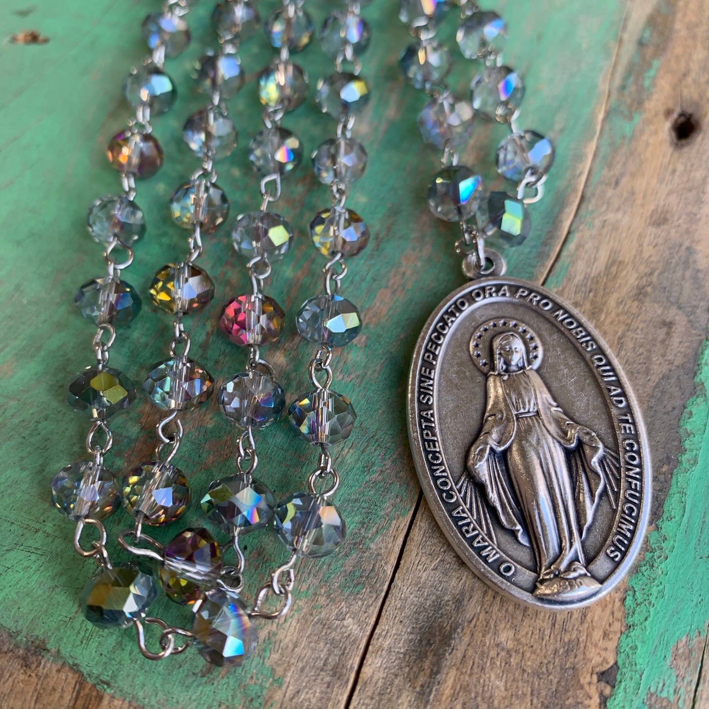 Iridescent Miraculous Medal Set