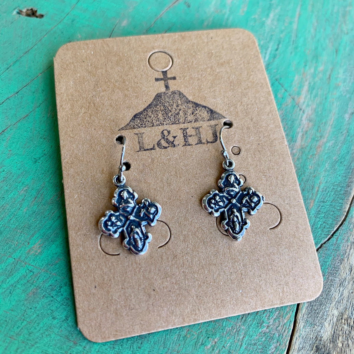5 Way Cross Necklace and Earrings