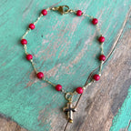 Red and Gold Madonna and Child Set