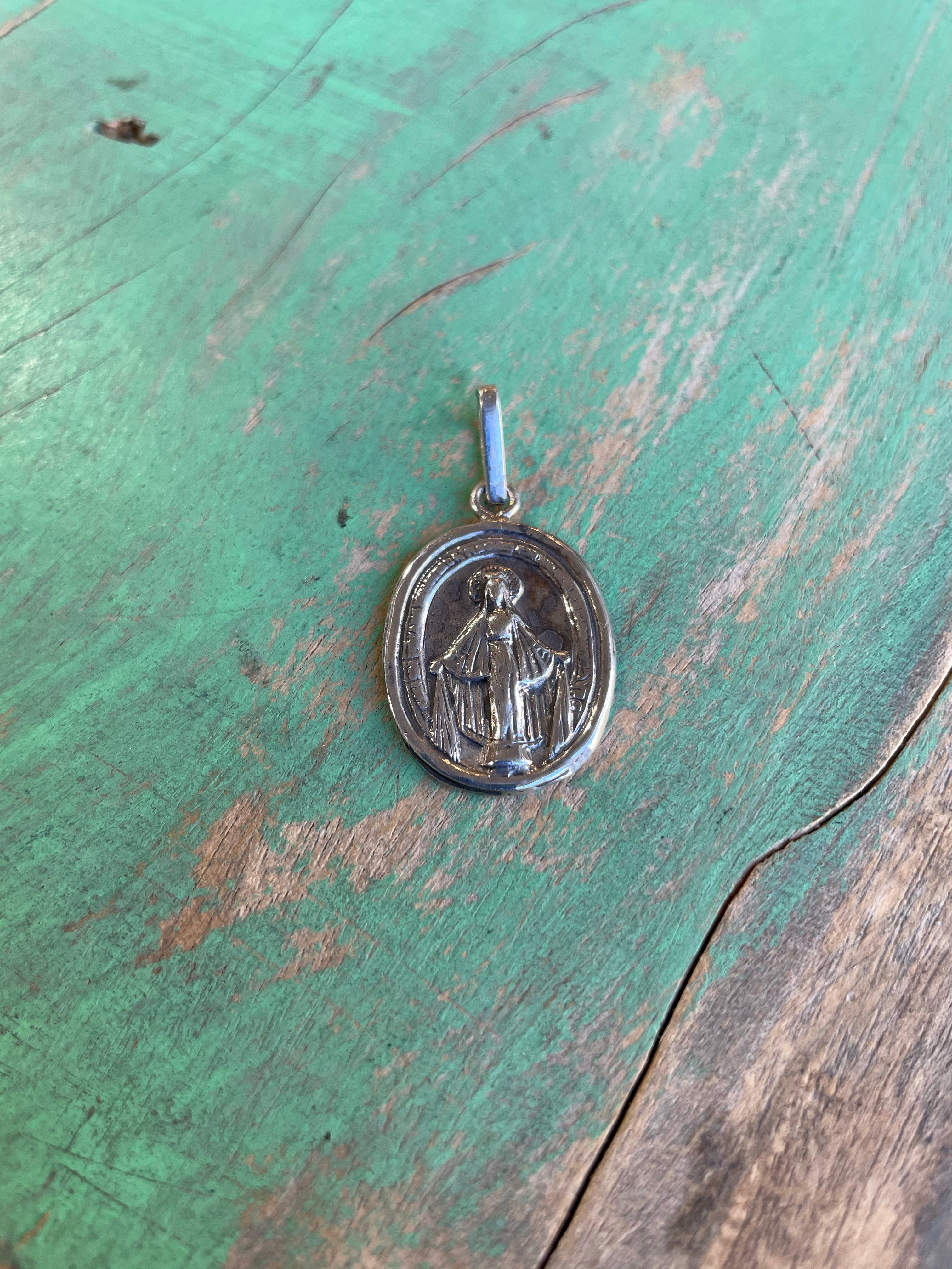Miraculous Medal Sterling Silver Pieces