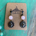 Pastel Sacred Heart Necklace and Earrings