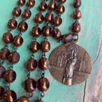 Bronze and Plum Faith Necklace