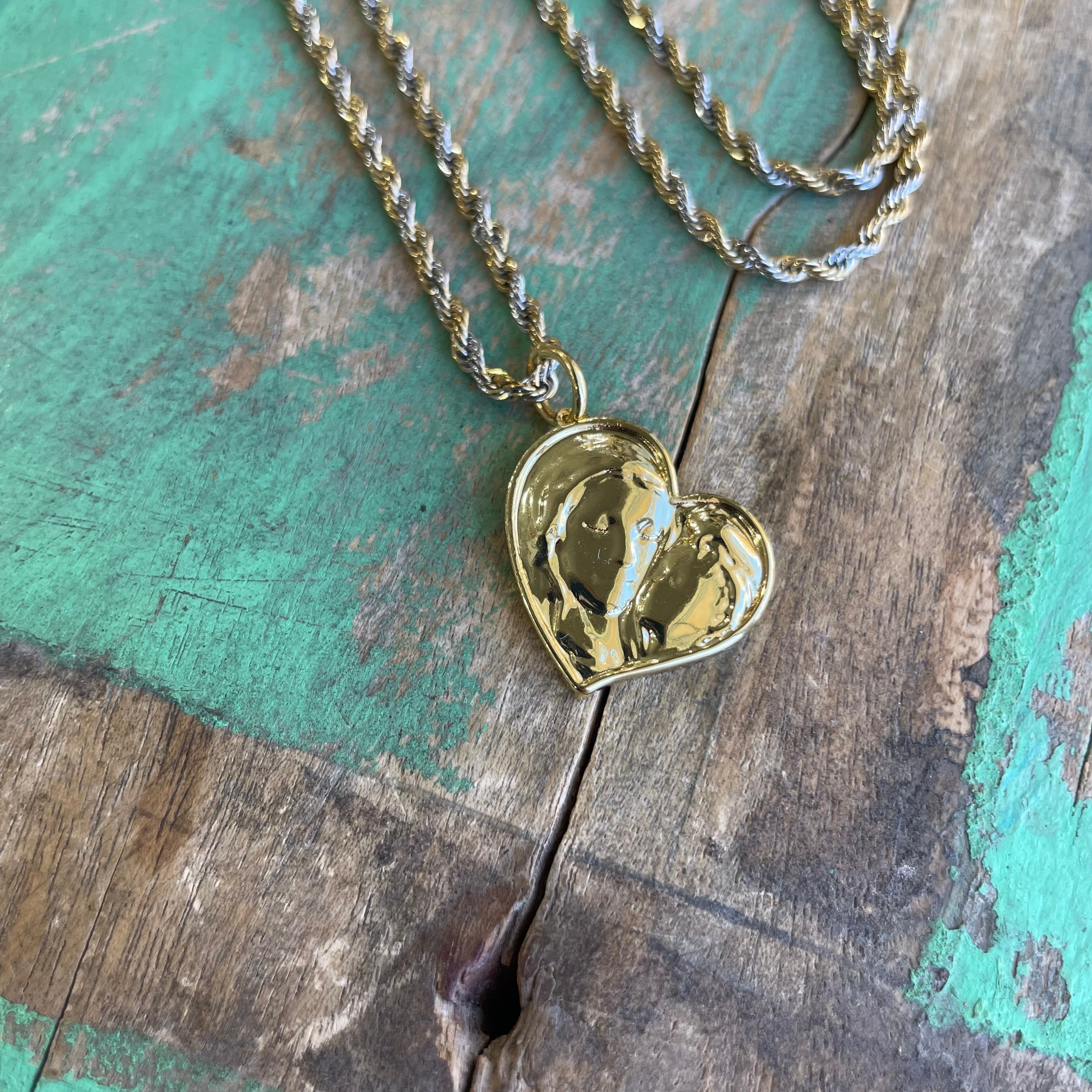 Madonna and Child Two Tone Rope Chain