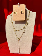 Gold Stainless Steel Love Drop Chain