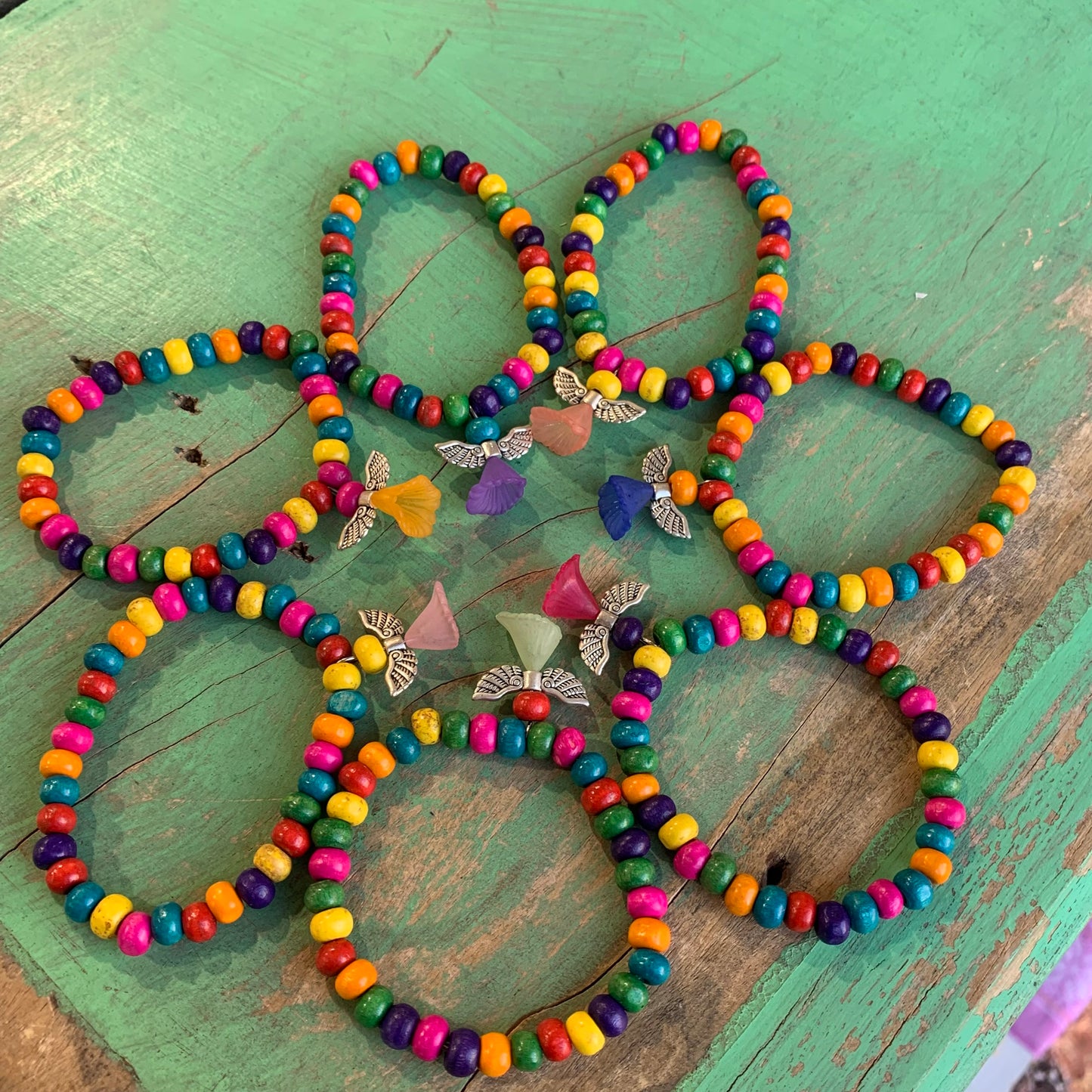 Girl’s Wooden Angel Bracelet