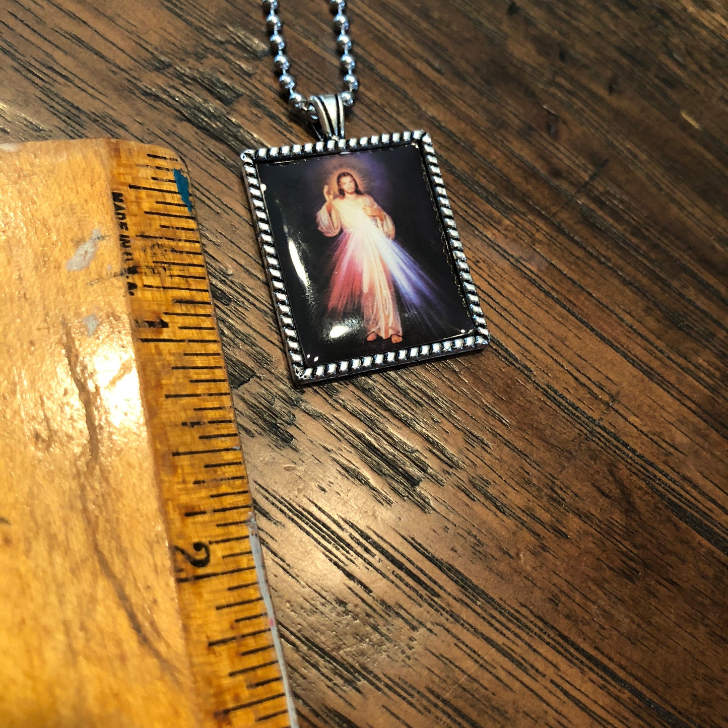 Divine Mercy Ball Chain Necklace