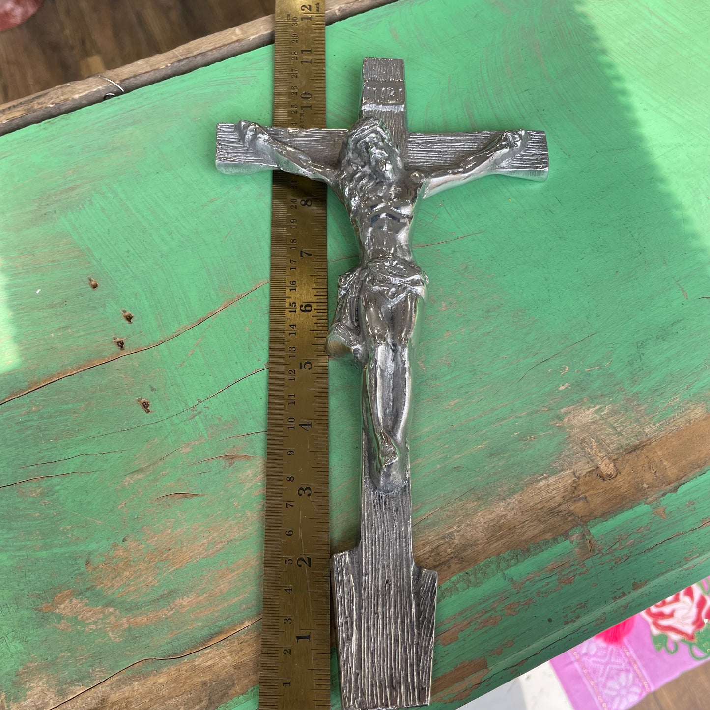 Hanging Pewter Crucifix