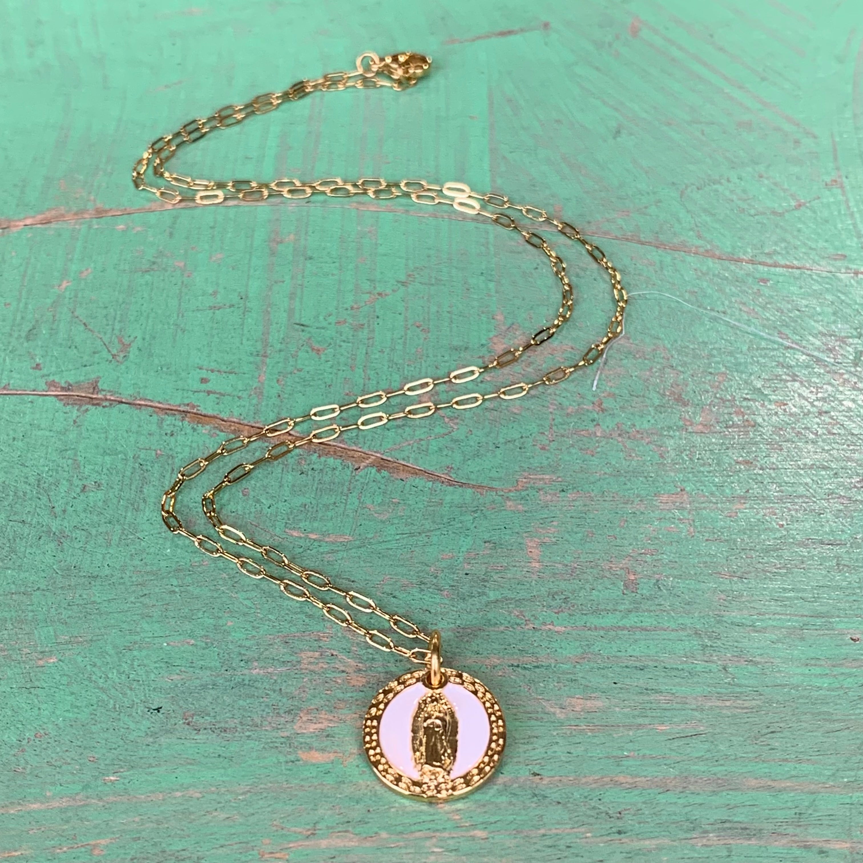 White OLG Necklace and Earrings