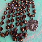 Bronze and Plum Faith Necklace