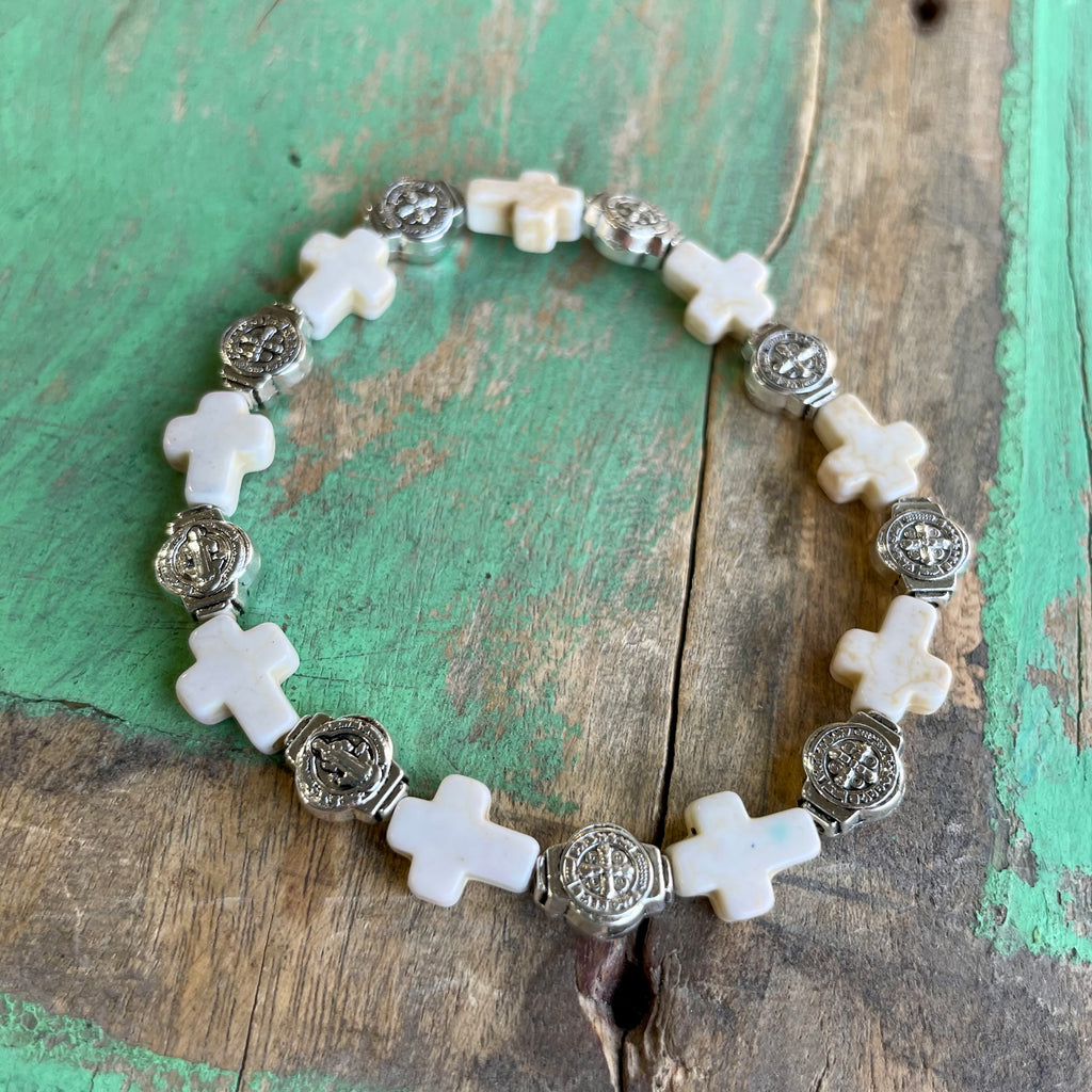 Cross Bead Blessings Bracelet