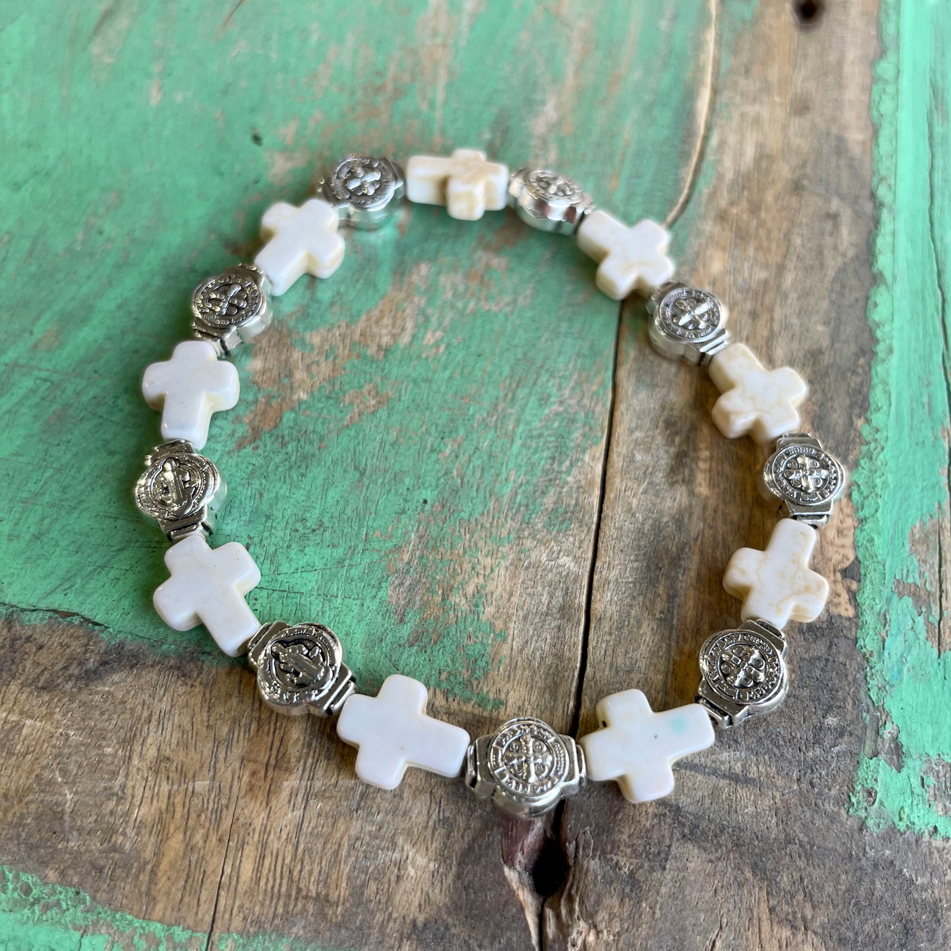 Cross Bead Blessings Bracelet