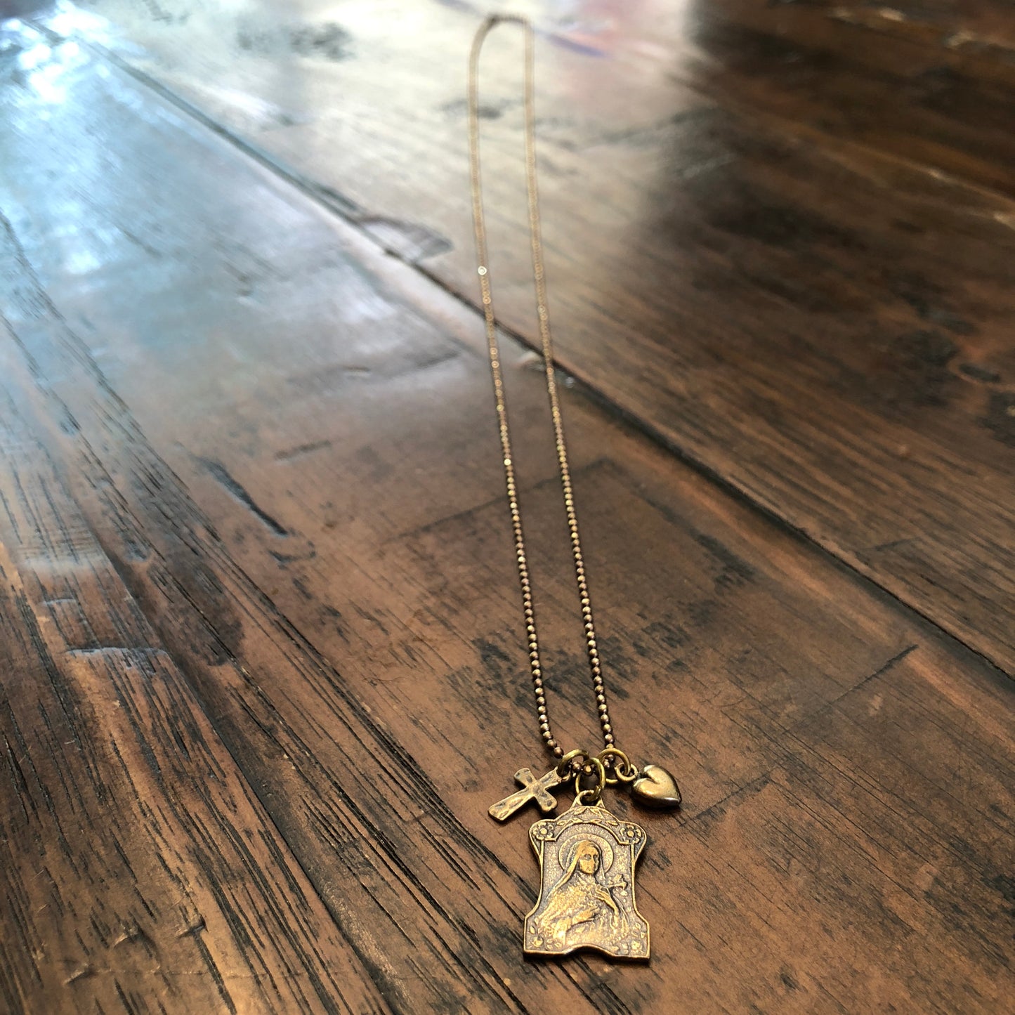 Bronze Saint Necklace