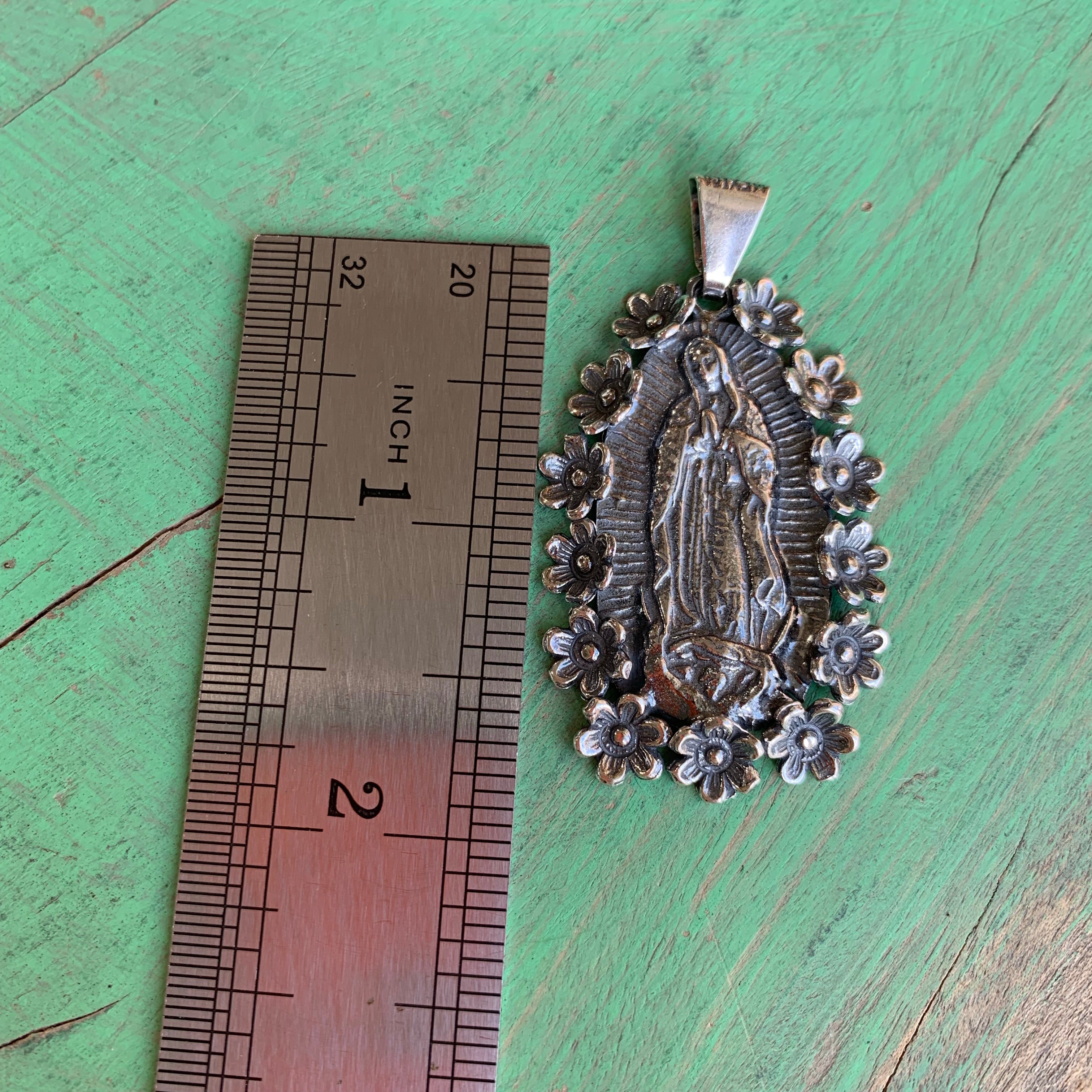 Floral OLG Sterling Silver Pendant