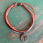 Six Cord Cross Bracelet