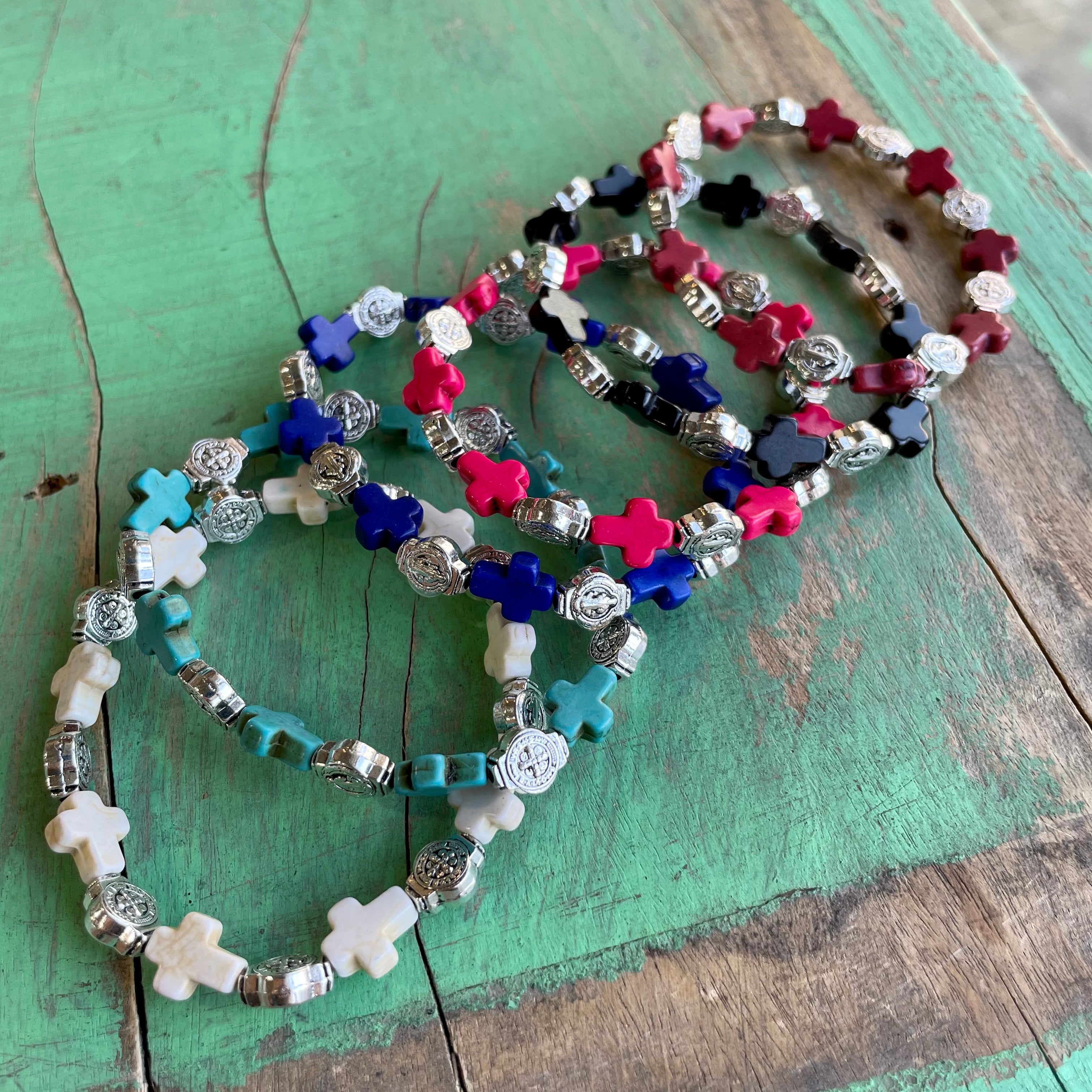 Cross Bead Blessings Bracelet