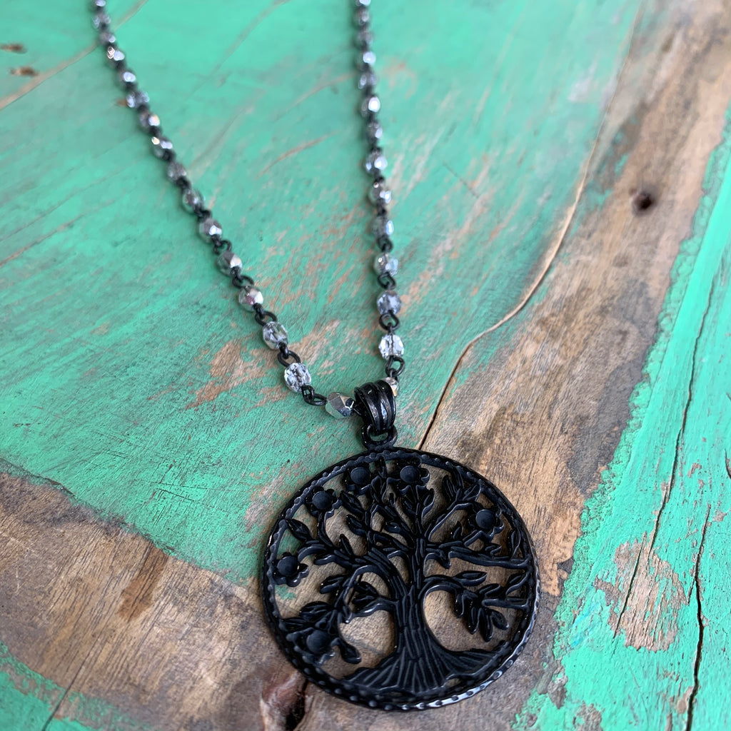 Family Tree Crystal Necklace