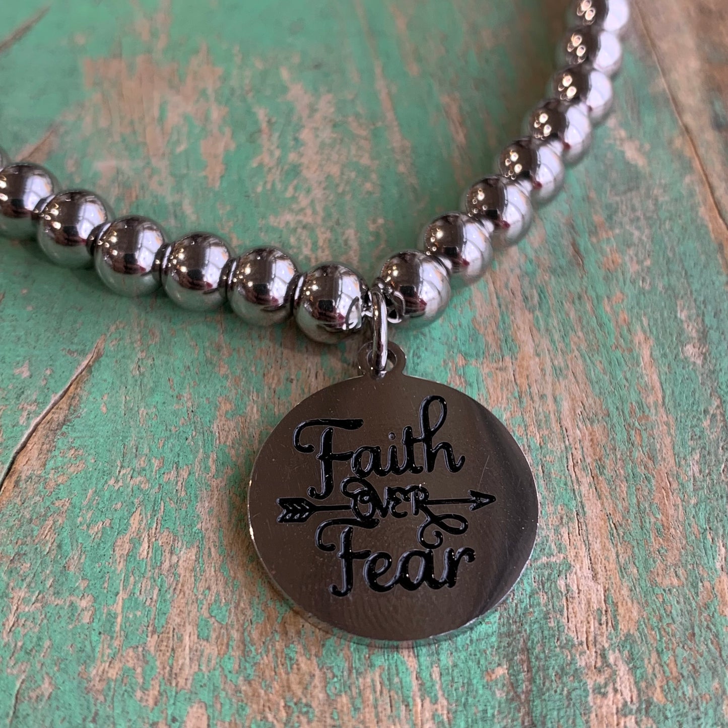 Faith Over Fear Necklace and Earrings