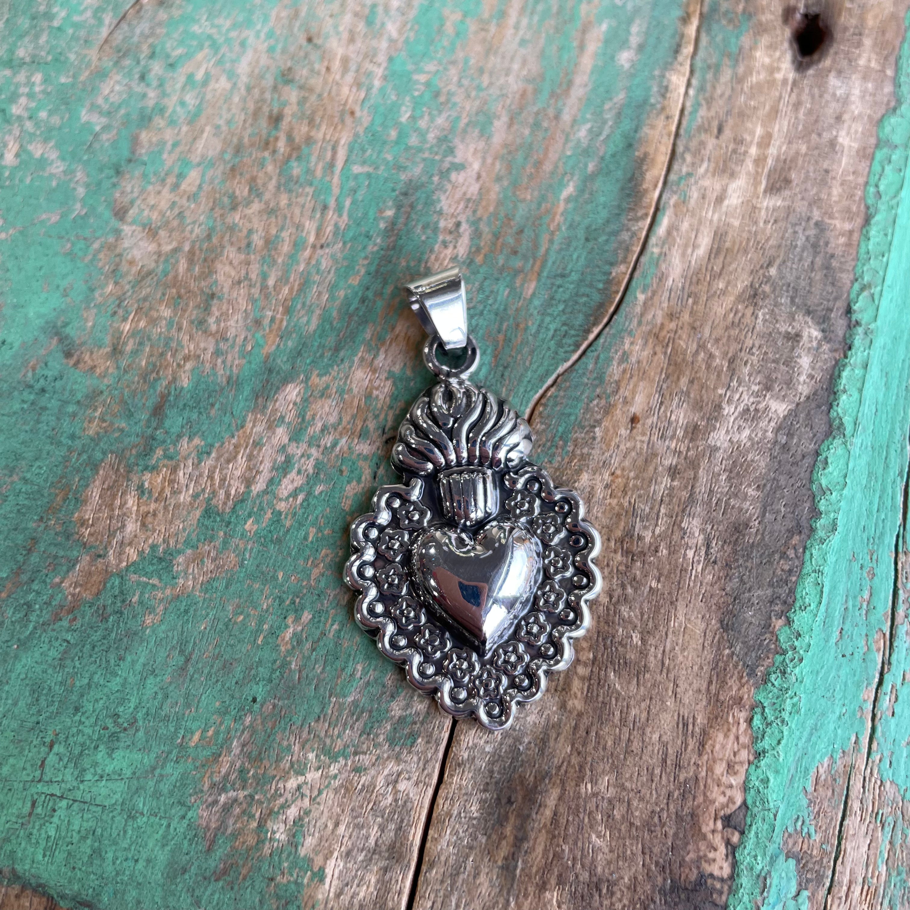 Sacred Heart Dots Earrings and Pendant