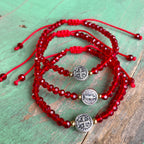 Red Crystal St Benedict Adjustable Bracelet