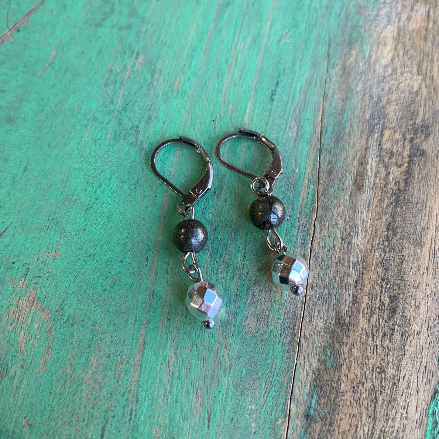 Pyrite St Benedict Clasp Necklace and Earrings