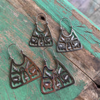 Purse Shaped Tree of Life Earrings