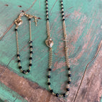 Sterling Silver Sacred Heart Rosary Inspired Necklace and Bracelet