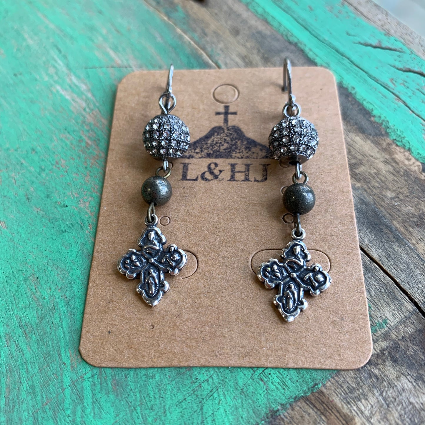 Pyrite Clasp Necklace and Earrings