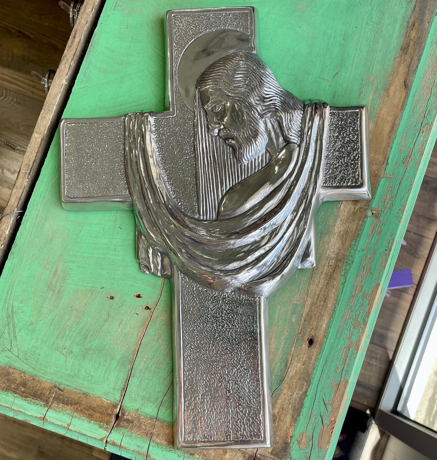 Jesus with Tunic Pewter Cross