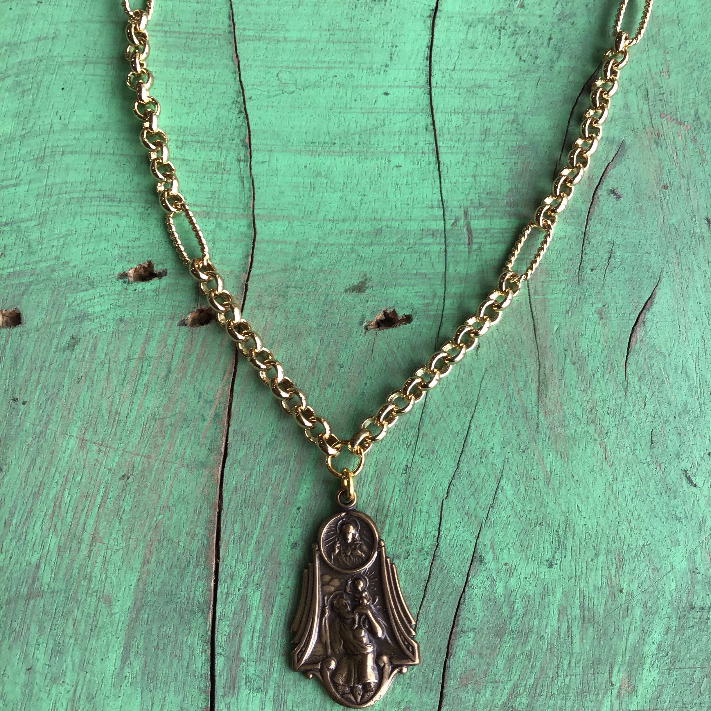 Long Gold Faith Necklace