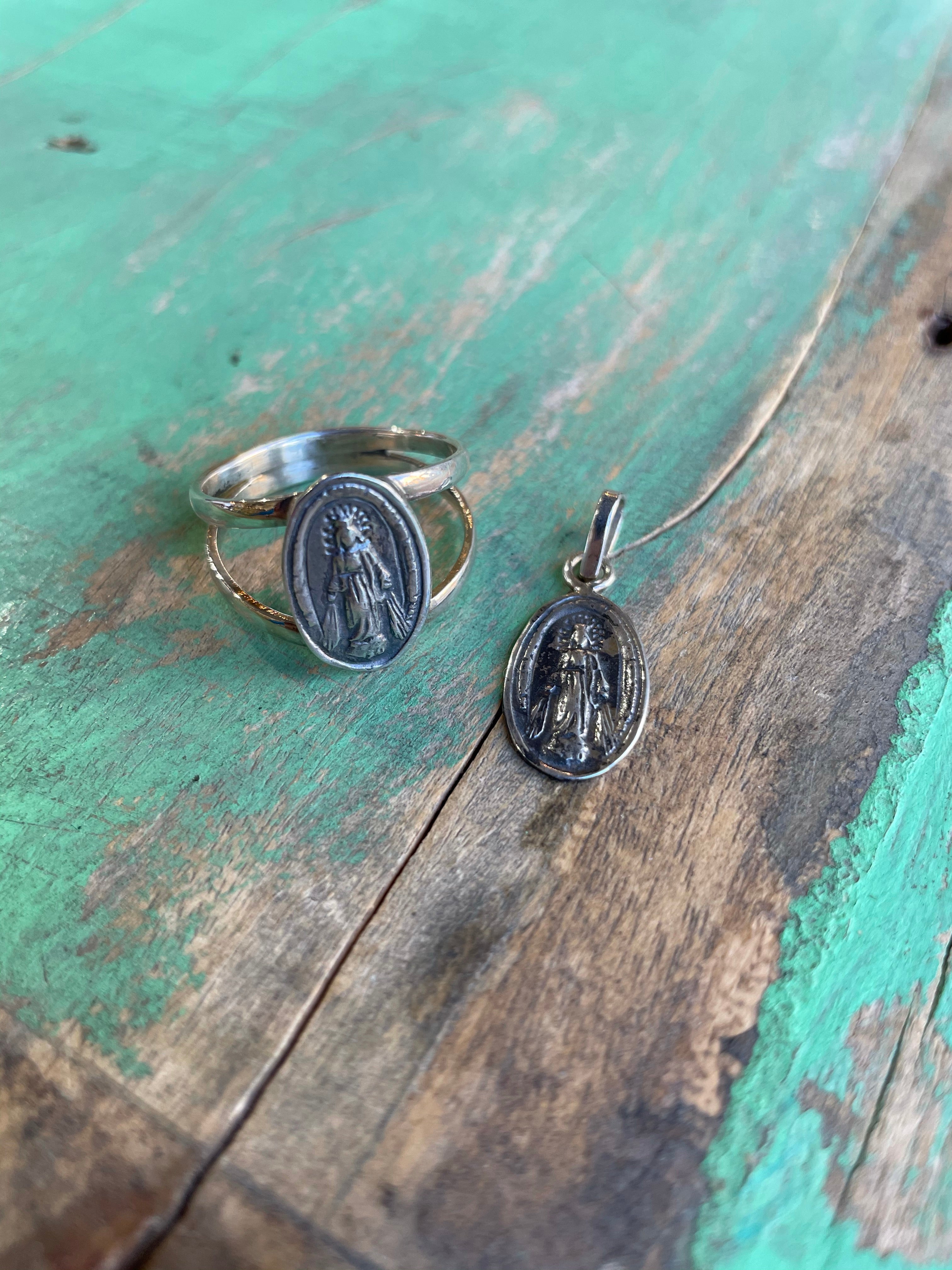 Miraculous Medal Sterling Silver Pieces