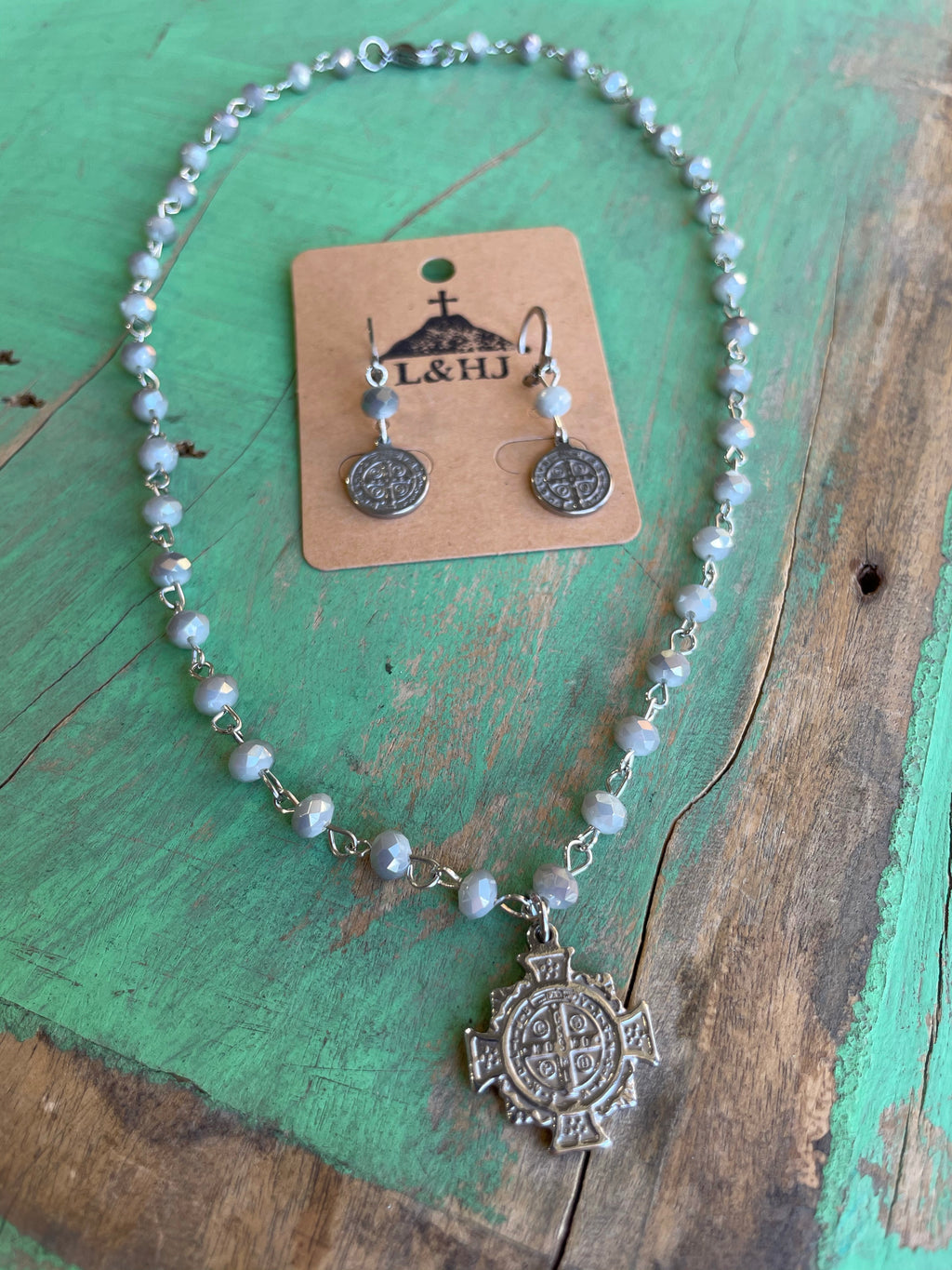 Grey Crystal St Benedict Set