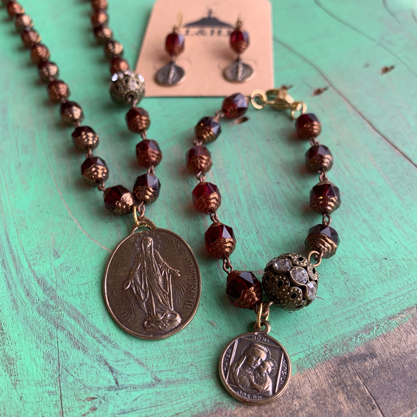 Miraculous Medal Red Set
