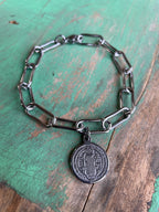 Silver Paper Clip St Benedict Big Link