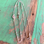 Sterling Silver Rosary Inspired Necklace