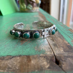 Sterling Silver Green Cuff