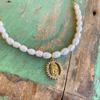 Paperclip Freshwater Pearl OLG Necklace