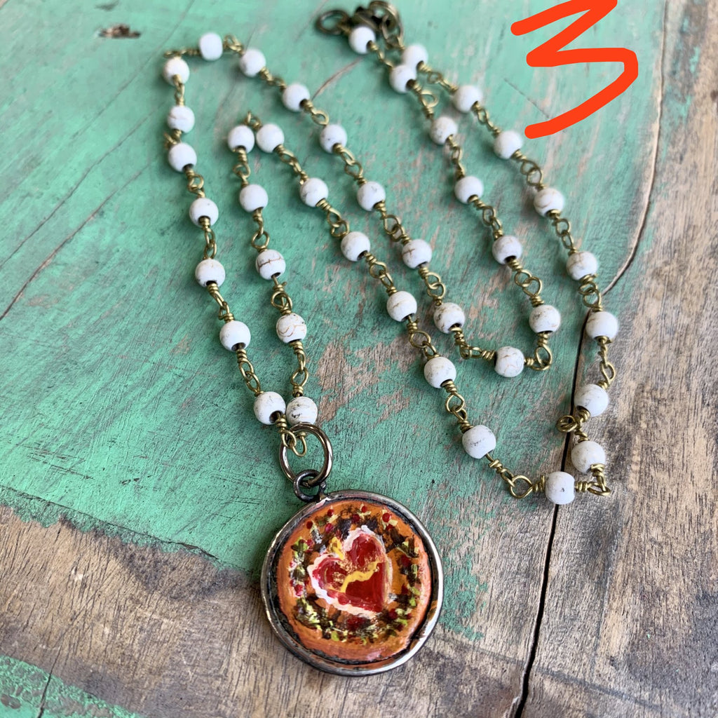 Lydia’s Round Sacred Heart Necklace