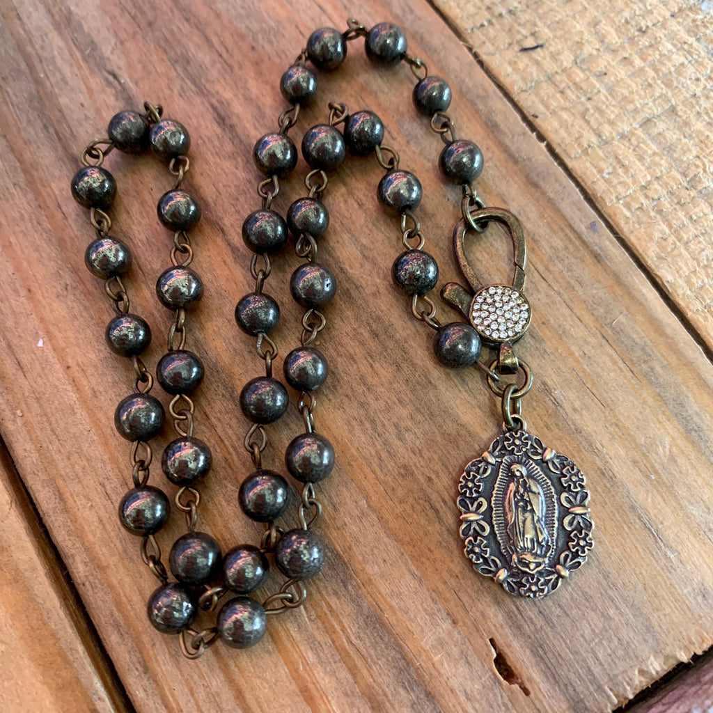 Pyrite OLG Clasp Necklace Set