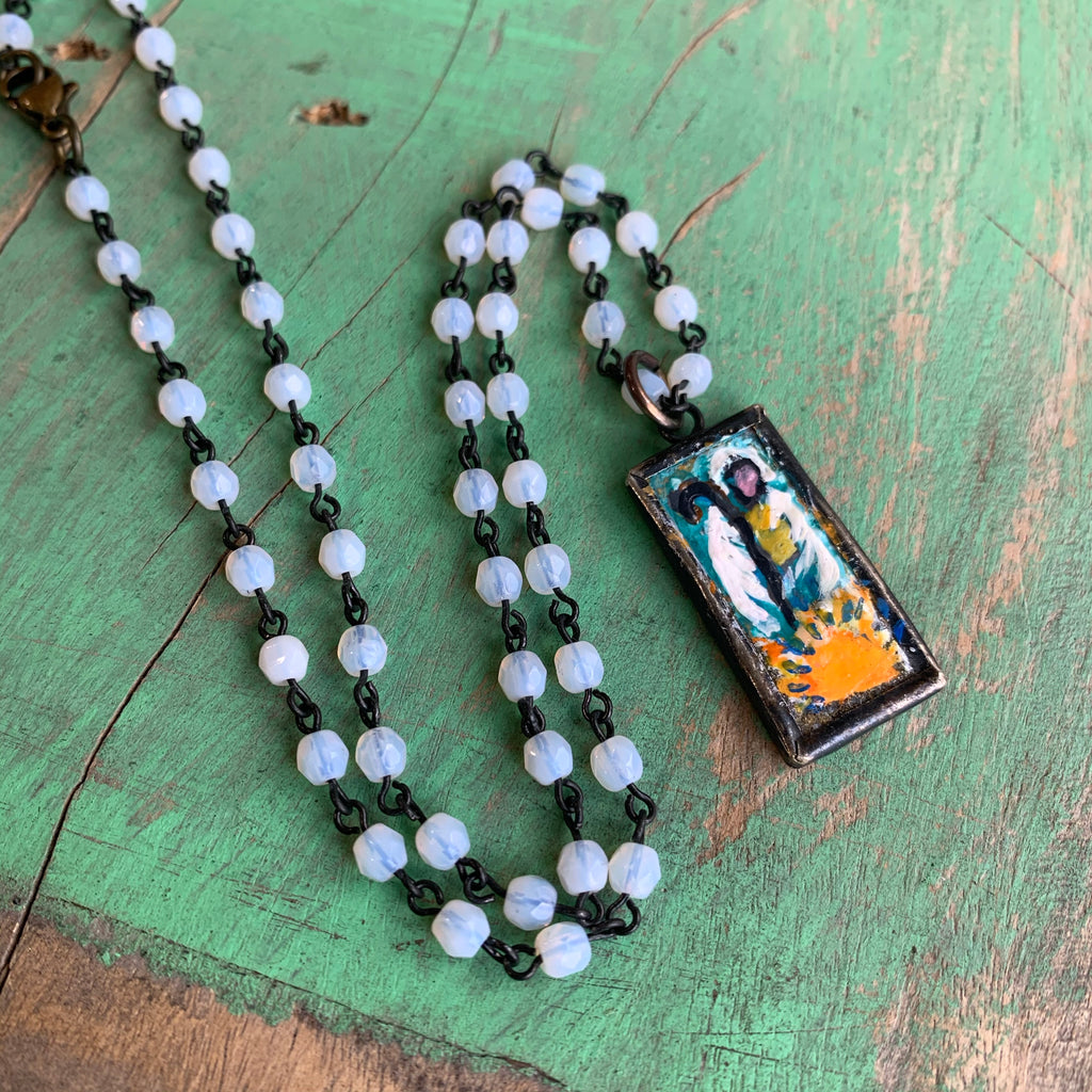 Lydia’s Art Rectangular Necklace