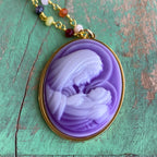 Pastel Madonna and Child Cameo