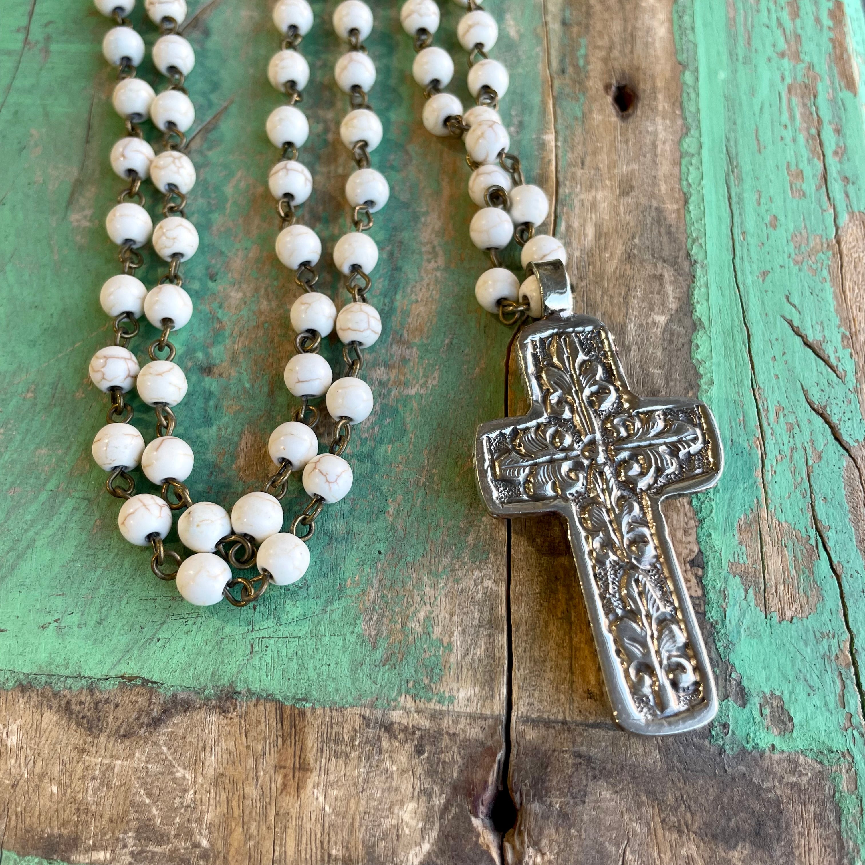 Long Pure Cross Necklace
