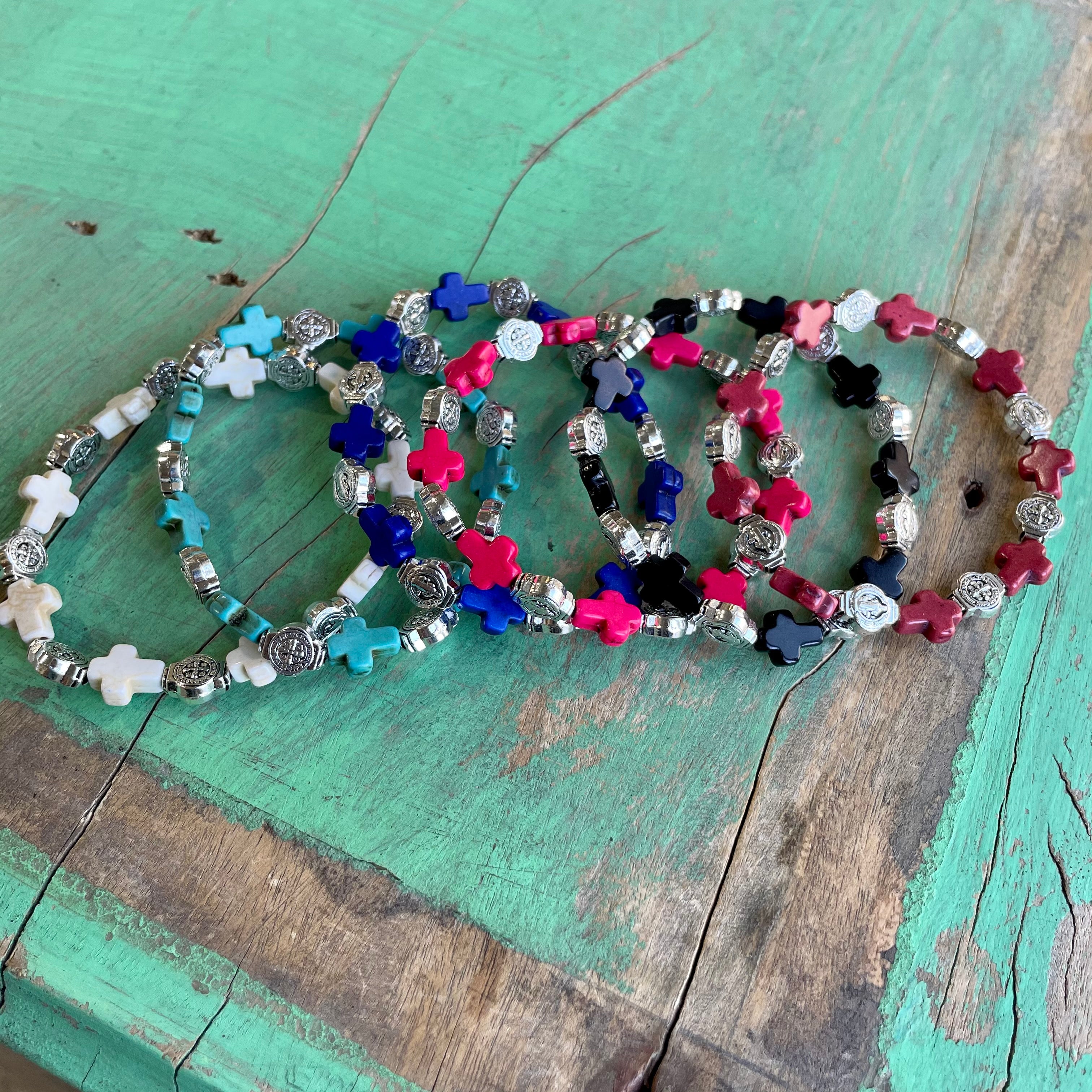 Cross Bead Blessings Bracelet