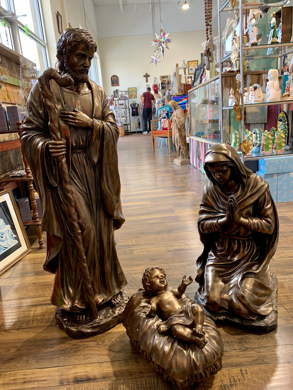 Bronze Finish Holy Family Set