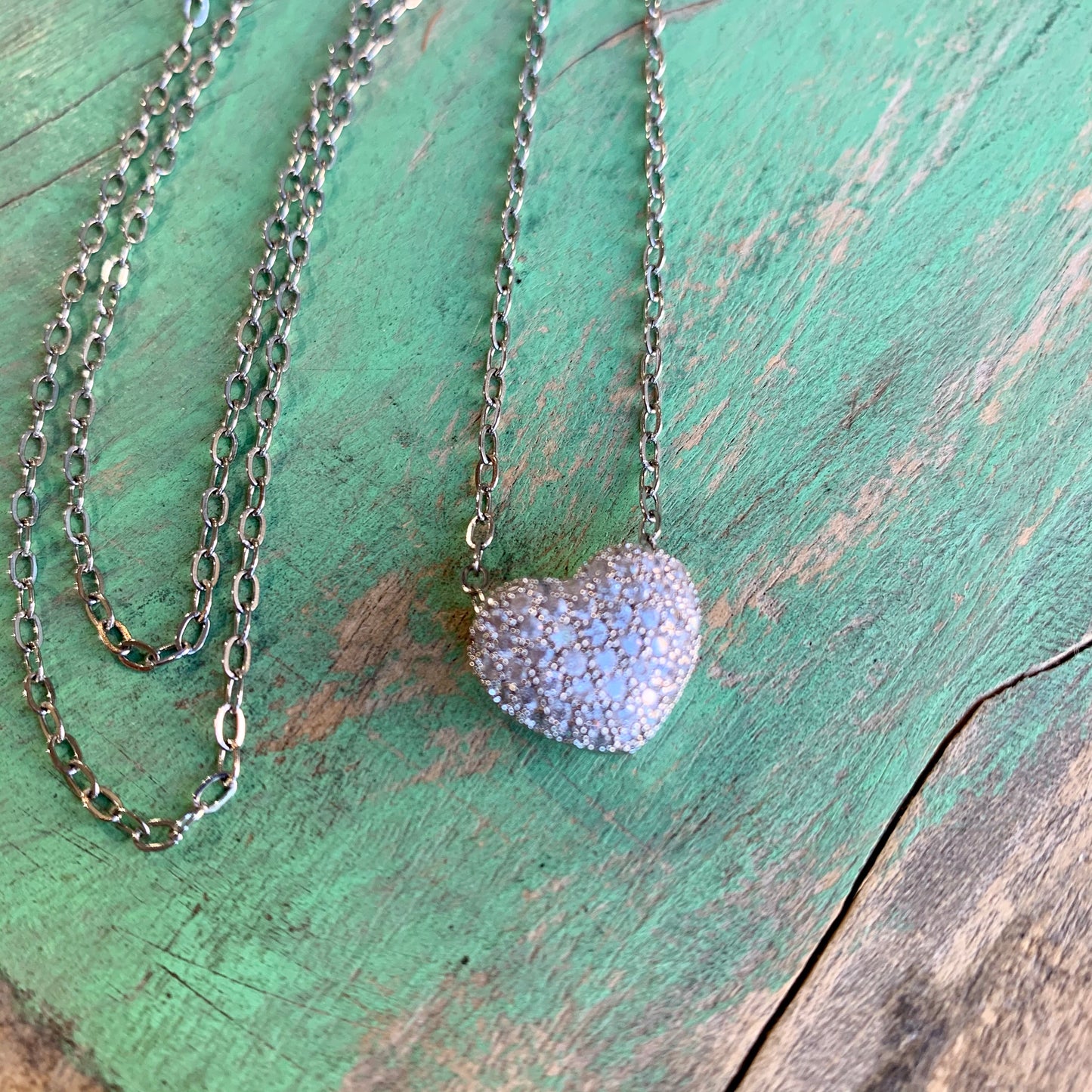 Cubic Zirconia Heart Necklace