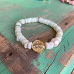Heishi Shell and Pearl OLG Bracelet