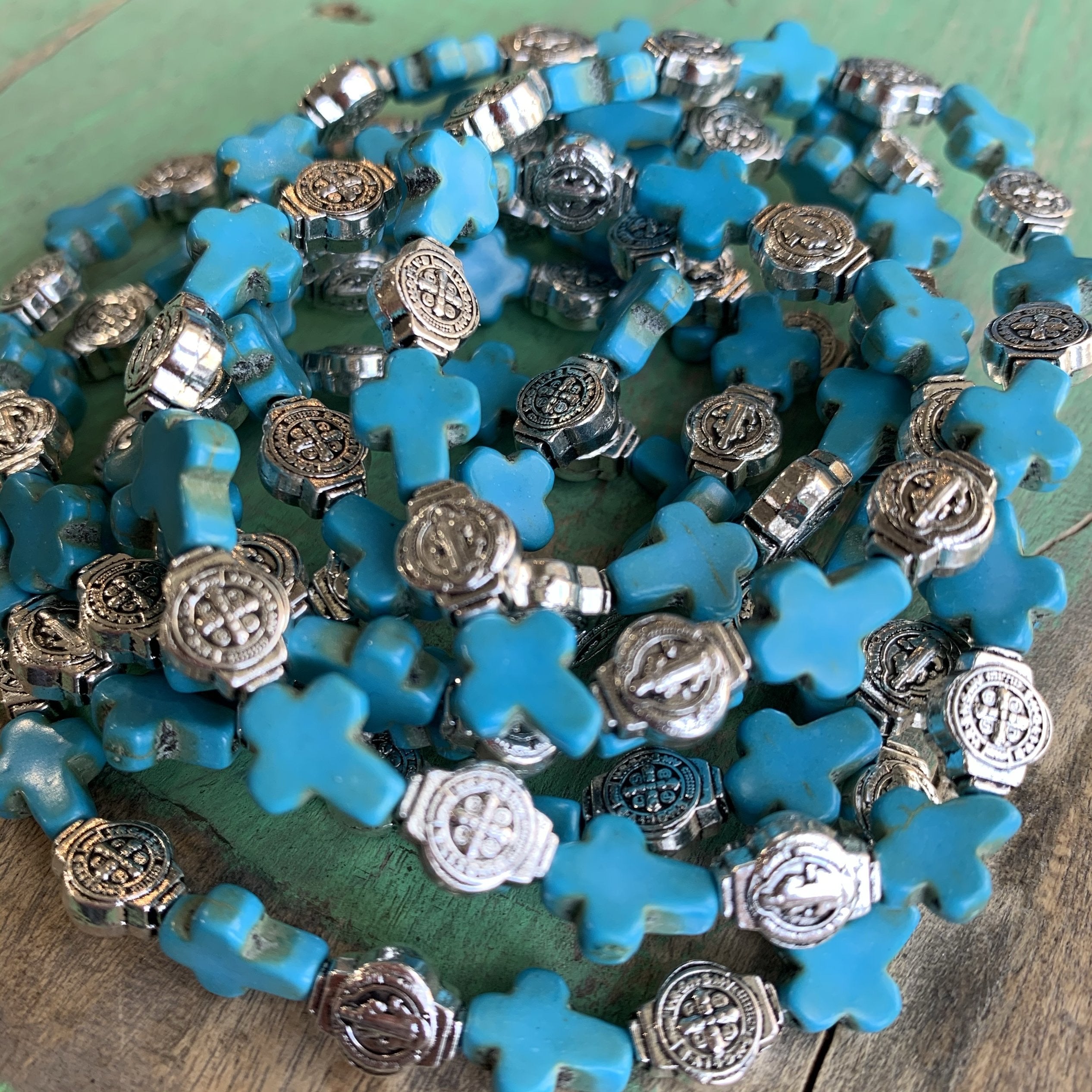 Cross Bead Blessings Bracelet